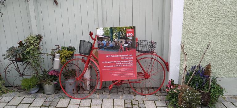SPD_Fahrrad mit Plakat_2021, Petra Thomas
